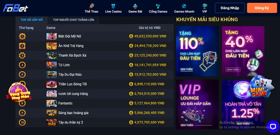 Thưởng nạp lại casino hàng ngày PK345